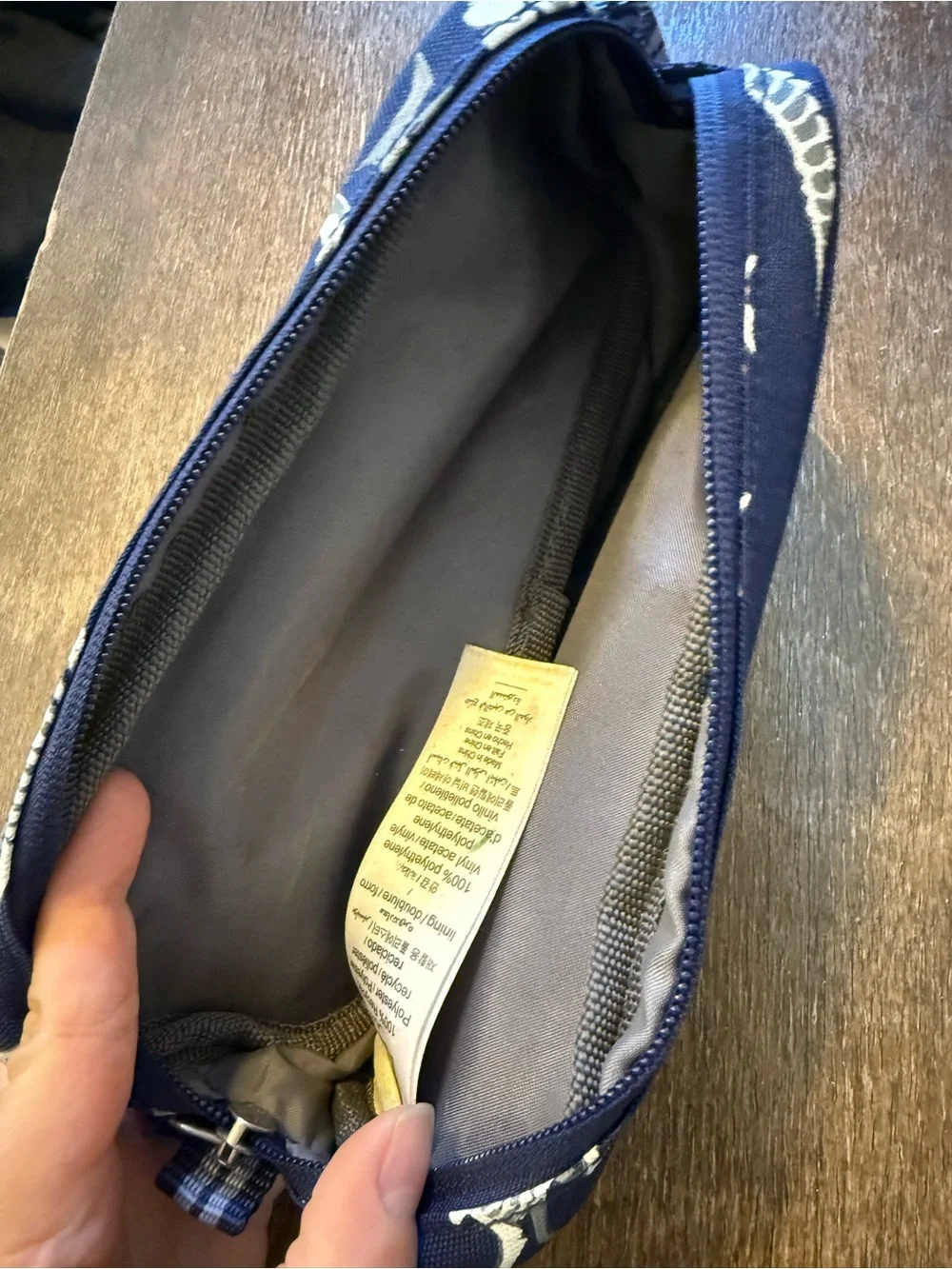 Pottery Barn Kids Dino Bone Pencil Case Blue Pouch